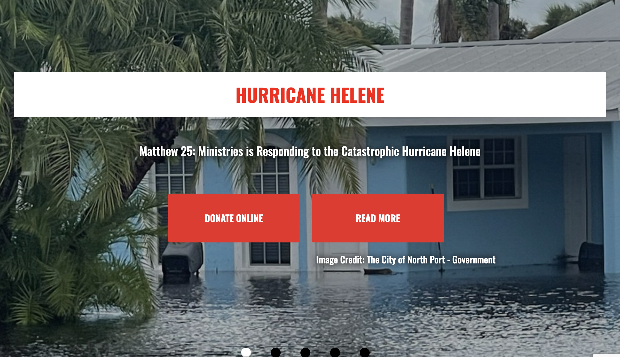 Matthew 25: Ministries is responding to Hurricane Helene